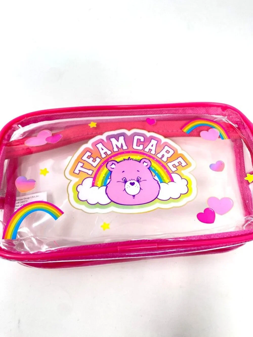 Target Care Bears Clear Pencil Pen Pouch Pastel Organization Makeup Storage